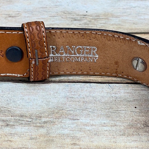 Ranger Belt Company Hand-tooled Belt Size 24 NWOT - Picture 7 of 13